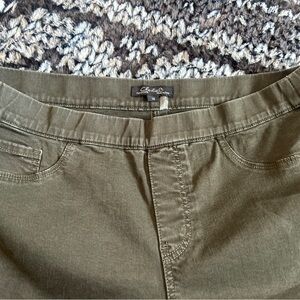 Charlie B Olive Pull-On  Pants